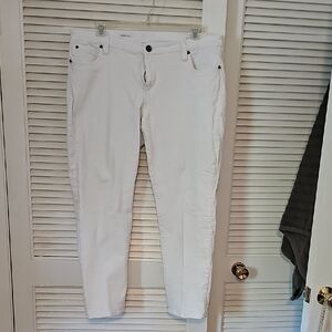 Kut from the Kloth White Ankle Cropped Jeans